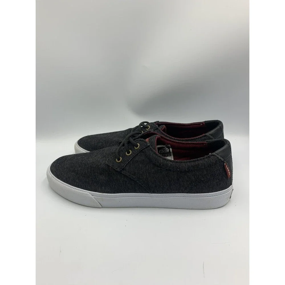 Lakai Skateboard Shoes Daly Black Textile Red Mens 8
